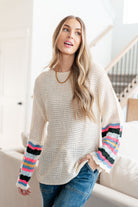 Shopin LA End of the Story Striped Sleeve Sweater Tops