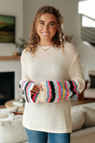 Shopin LA End of the Story Striped Sleeve Sweater Tops