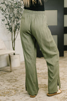 Essential Feeling Straight Leg Lounge Pants in Light in Olive Womens
