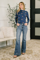 Eva High Waist Flare Tummy Control Double Button WB Womens