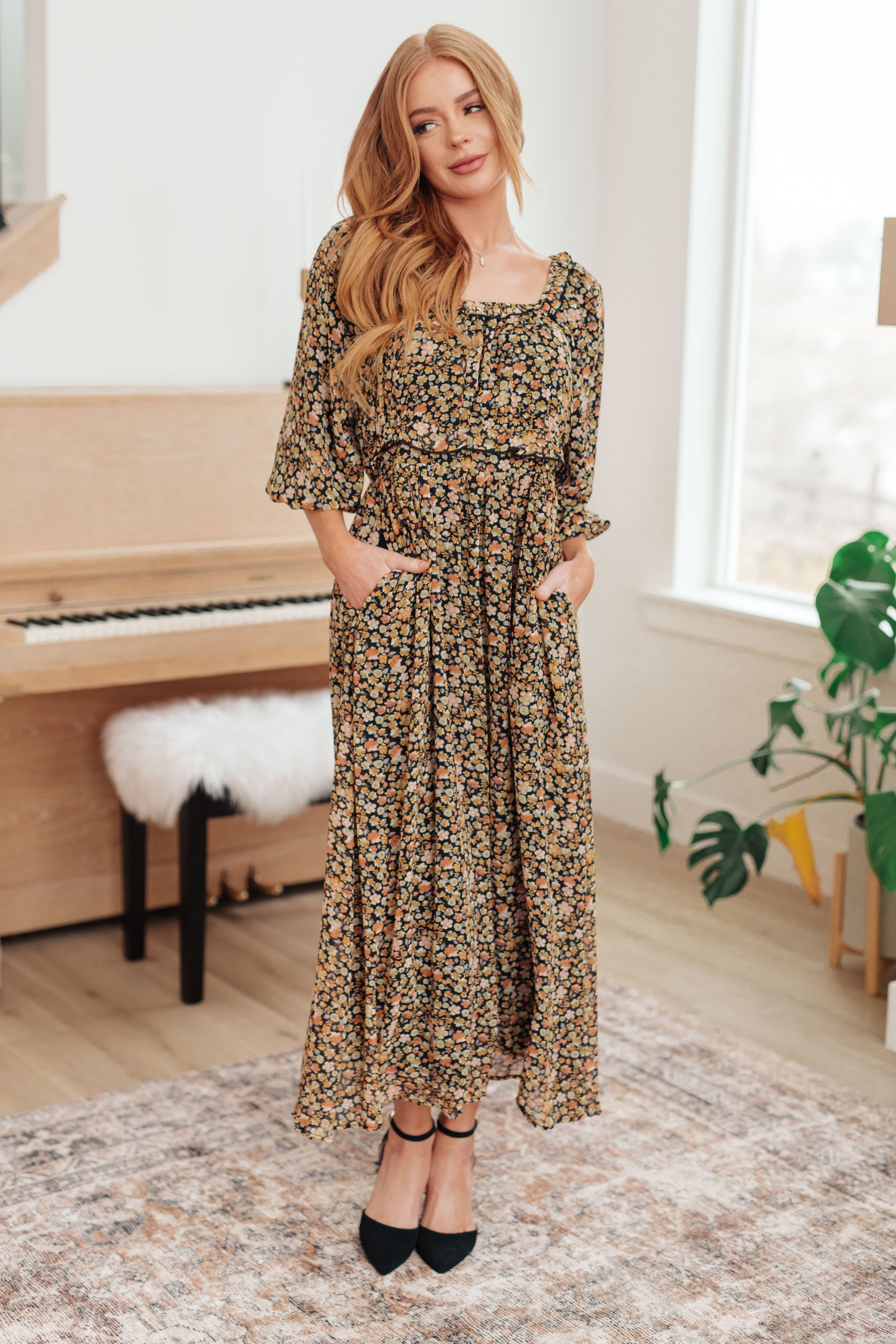 Polagram Ever So Briefly Floral Maxi Dress Ave Shops