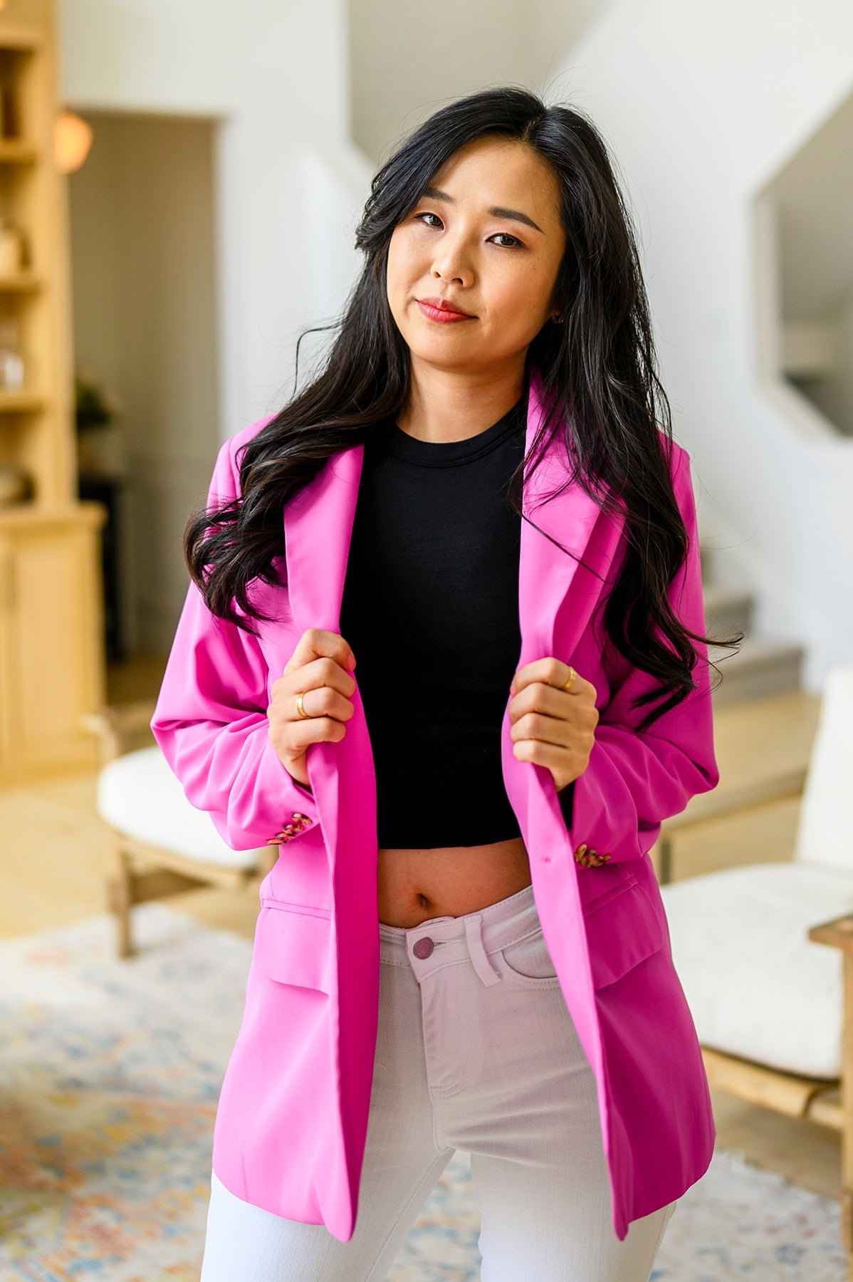 Jodifl Magenta Leopard Print Lined Every Day Blazer – Ruby Jodifl Magenta Leopard Print Lined Every Day Blazer – Ruby
