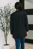 Jodifl Every Day Blazer in Black with Leopard Accent Layers