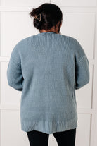 Zenana Everything Layer Waffle Knit Open Front Cardigan in Blue Grey Layers