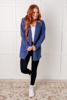 Zenana Everything Layer Waffle Knit Open Front Cardigan in Marlin Layers