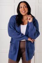 Zenana Everything Layer Waffle Knit Open Front Cardigan in Marlin 3XL Layers