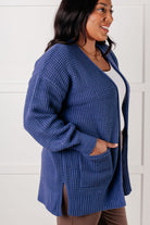 Zenana Everything Layer Waffle Knit Open Front Cardigan in Marlin Layers