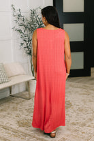 Dear Scarlett Everything She Wants Sleeveless Maxi Dress in Coral Womens