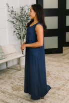 Dear Scarlett Everything She Wants Sleeveless Maxi Dress in Navy Womens