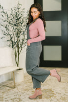 Zenana Exactly Where You Are Jumpsuit in Ash Black Womens