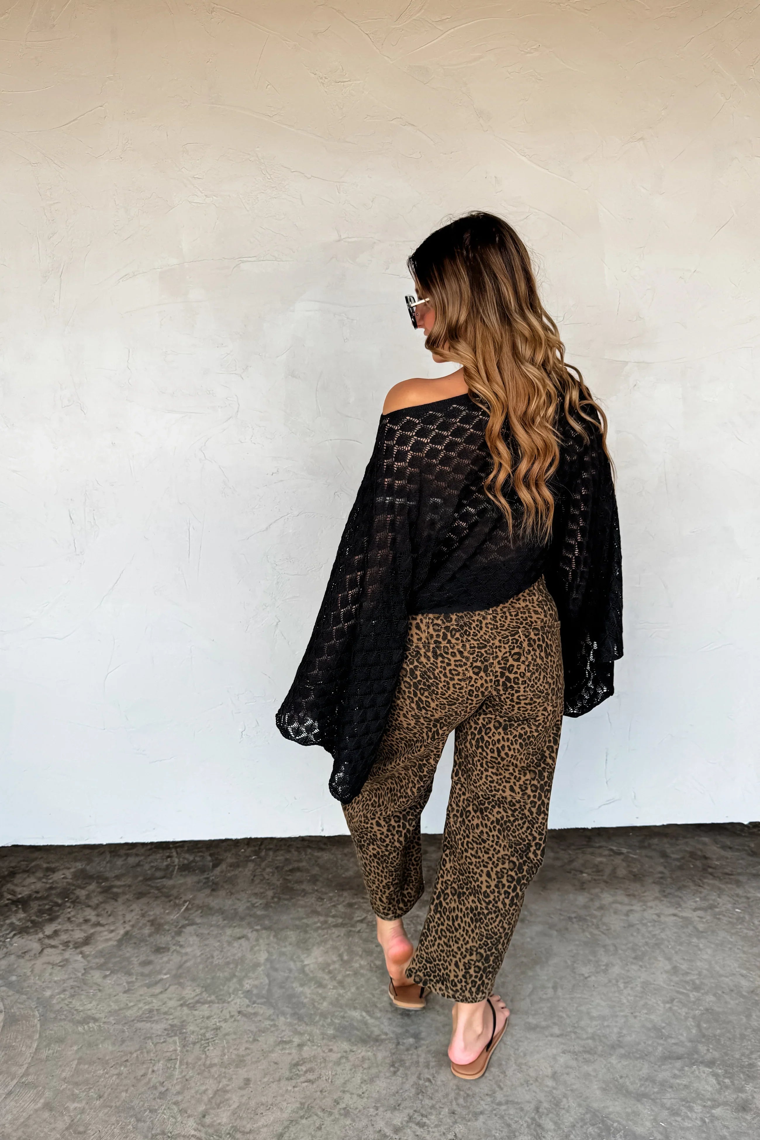 PREORDER: BLAKELEY Bex Cheetah Barrel Jeans (Stretchy) Womens