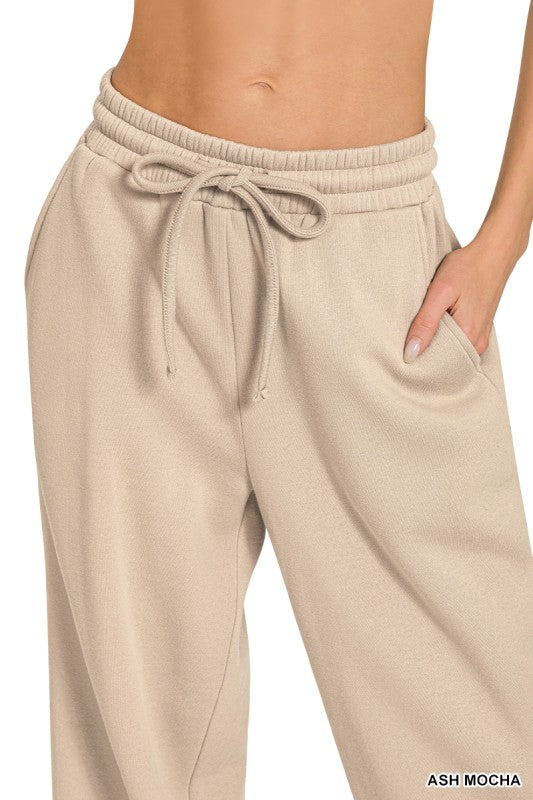Zenana Dark Pink Fleece Long Sleeve Top and Sweatpants Set