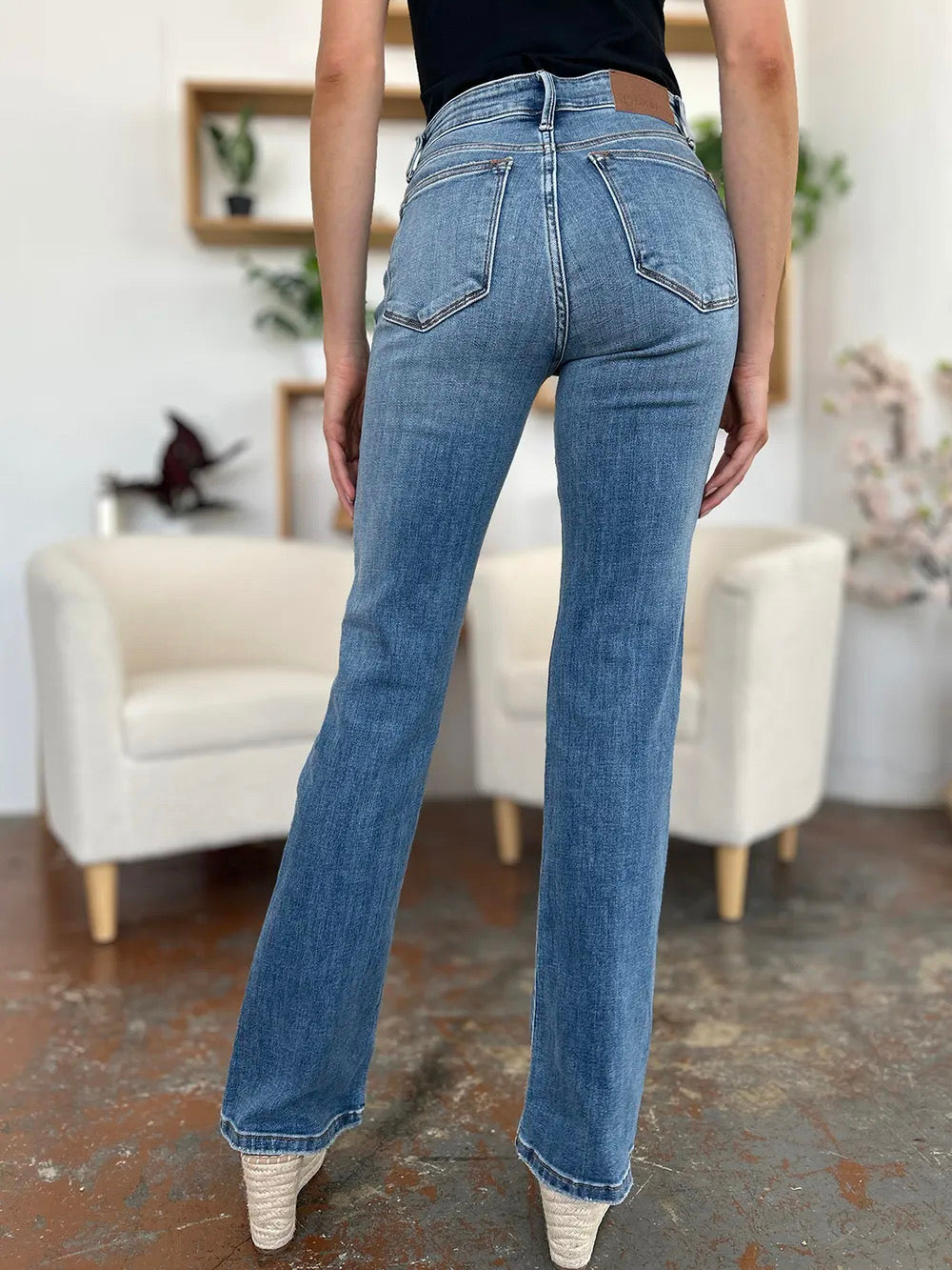 Judy Blue High Waist Straight Jeans Trendsi