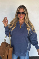 PREORDER: Blakeley The Comfy Cut Sweatshirt Blue Womens