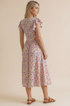 Haptics Flutter Into Spring Floral Buttery Smooth Babydoll Midi Dress