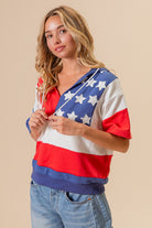 BiBi American Flag Theme Hoodie Trendsi