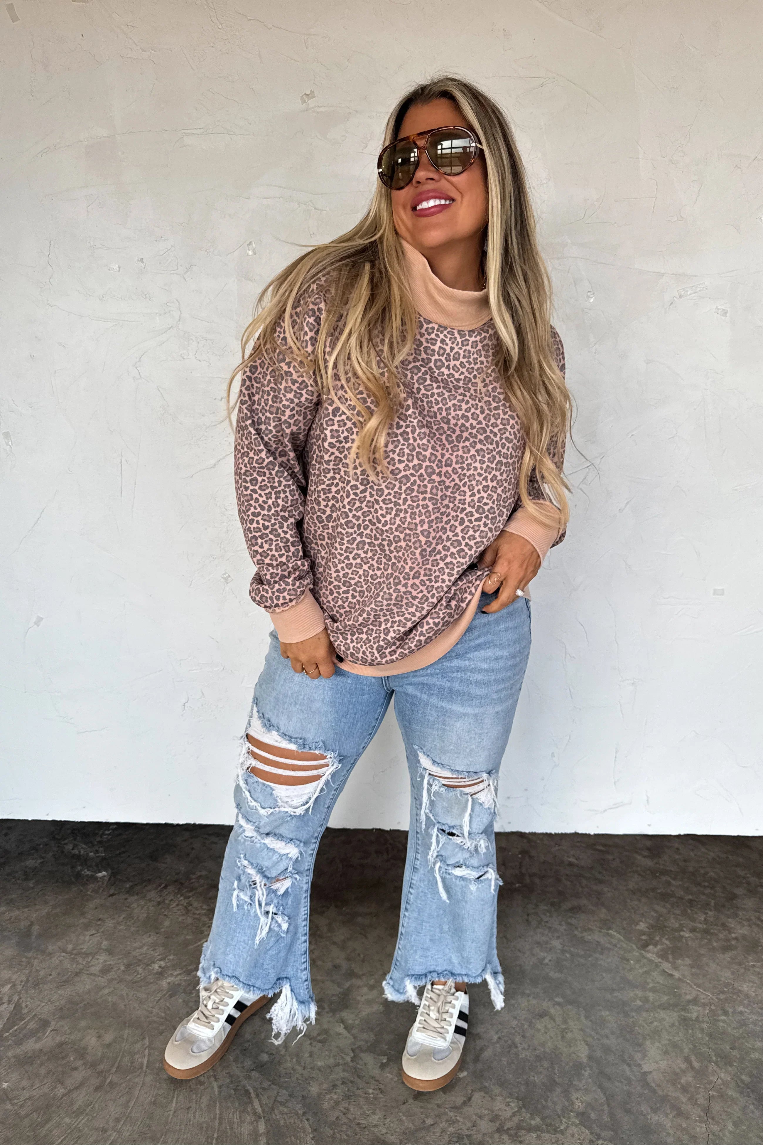 PREORDER: Blakeley Miller Mock Neck Sweatshirt Womens