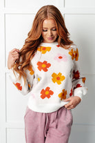 One Eleven North Falling Flowers Floral Sweater Sweater