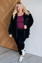 Jodifl Fantastic in Fleece Jacket in Black Coats & Jackets