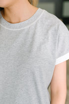 Feel Alright Two Tone Contrast in Heather Grey Womens