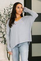 In Loom Feel That Something Contrast Sleeve Jersey Knit Top Womens