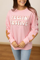 Southern Grace Feelin Festive Pink Sweater Shirts & Tops