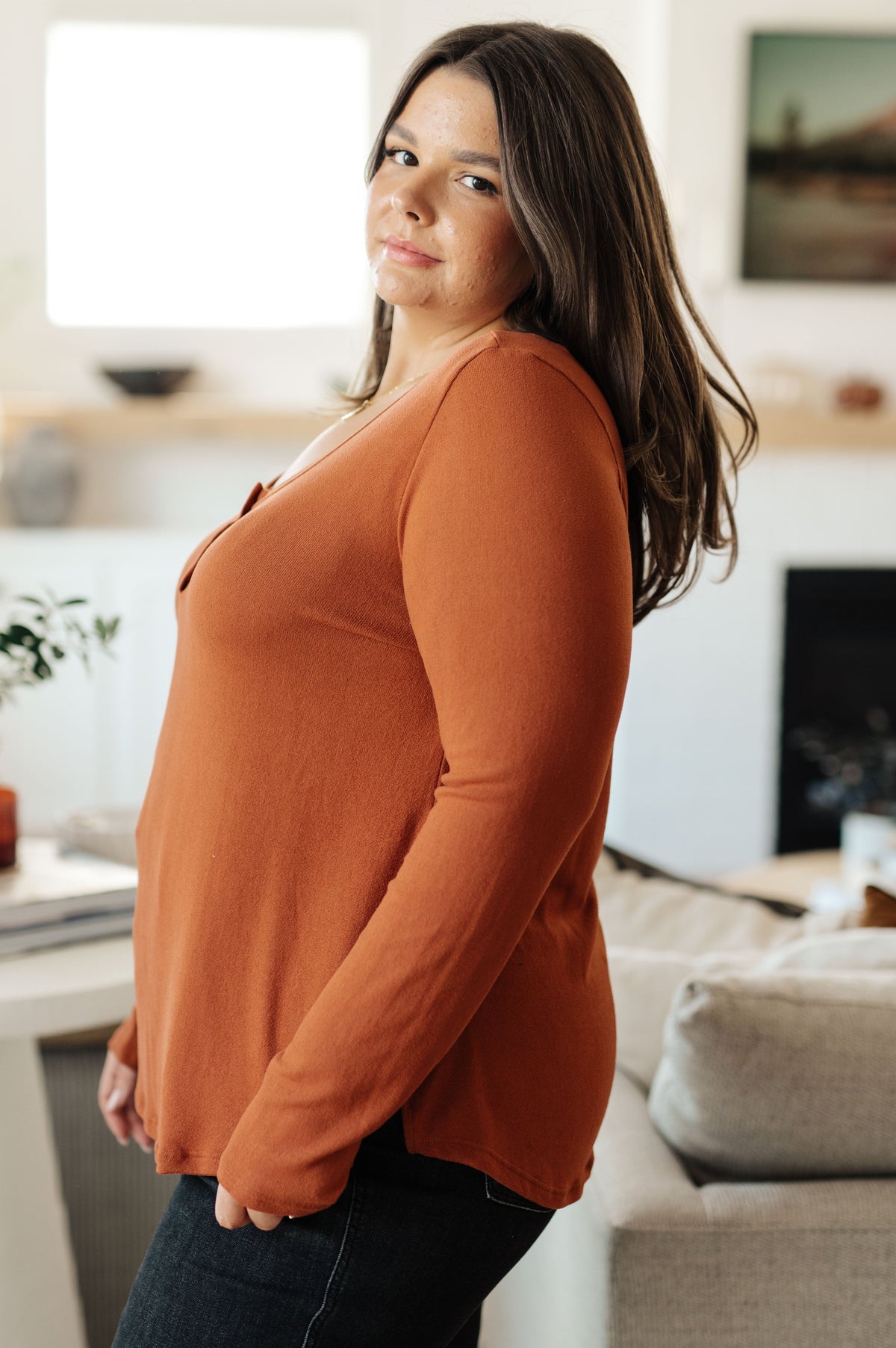 White Birch Feeling Better Scoop Neck Top Tops