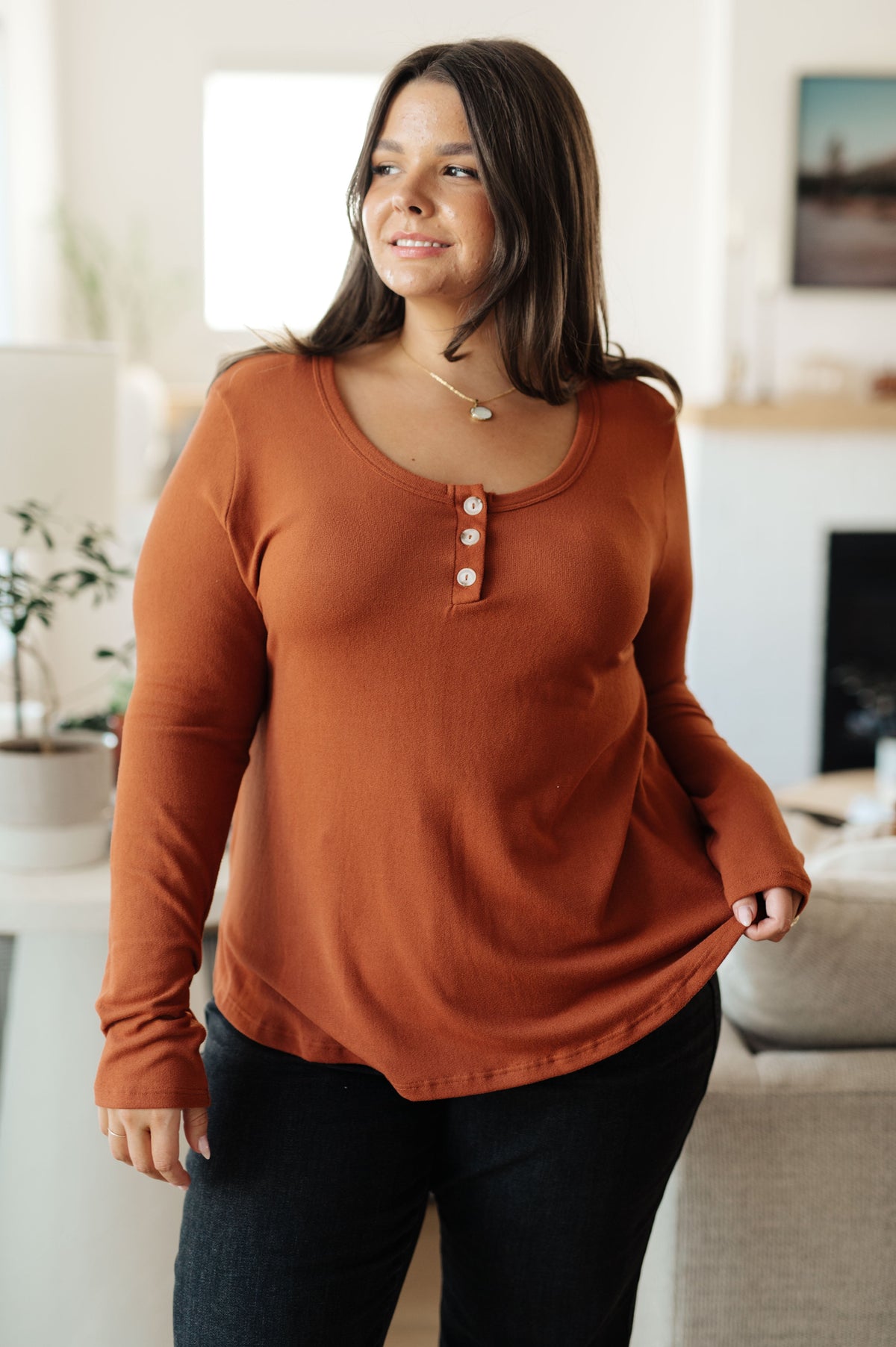 White Birch Feeling Better Scoop Neck Top Tops