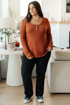 White Birch Feeling Better Scoop Neck Top Tops