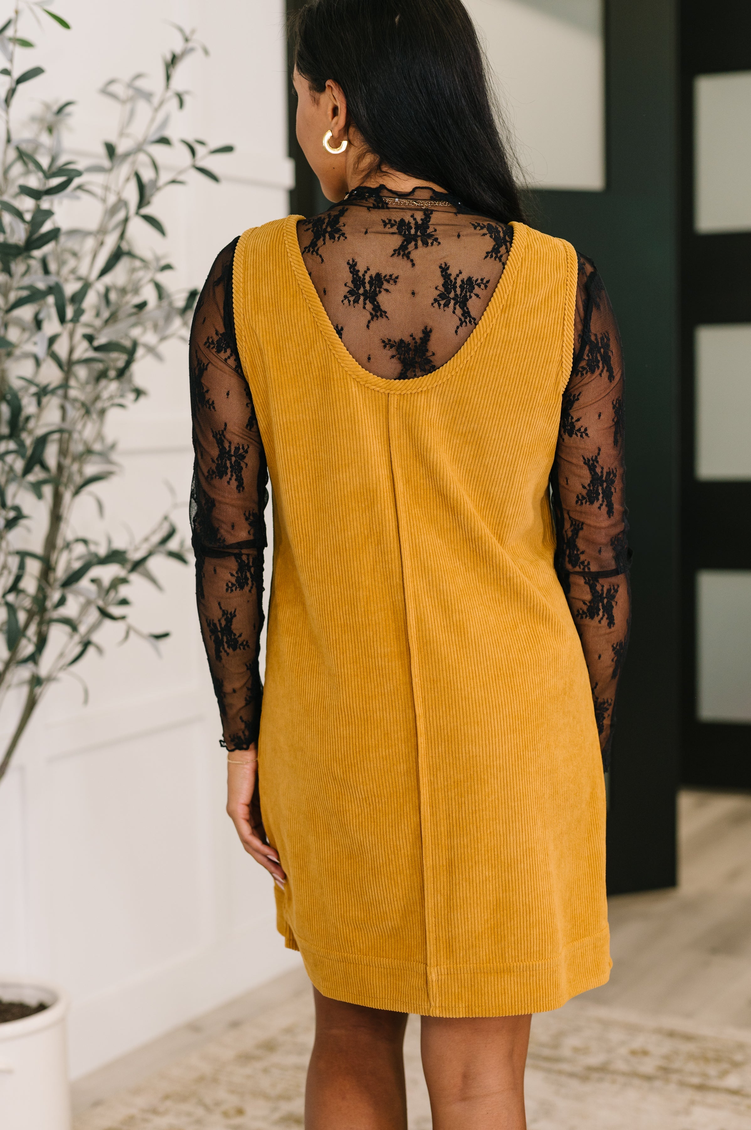 One Eleven North Feeling That Way Corduroy Dress Womens