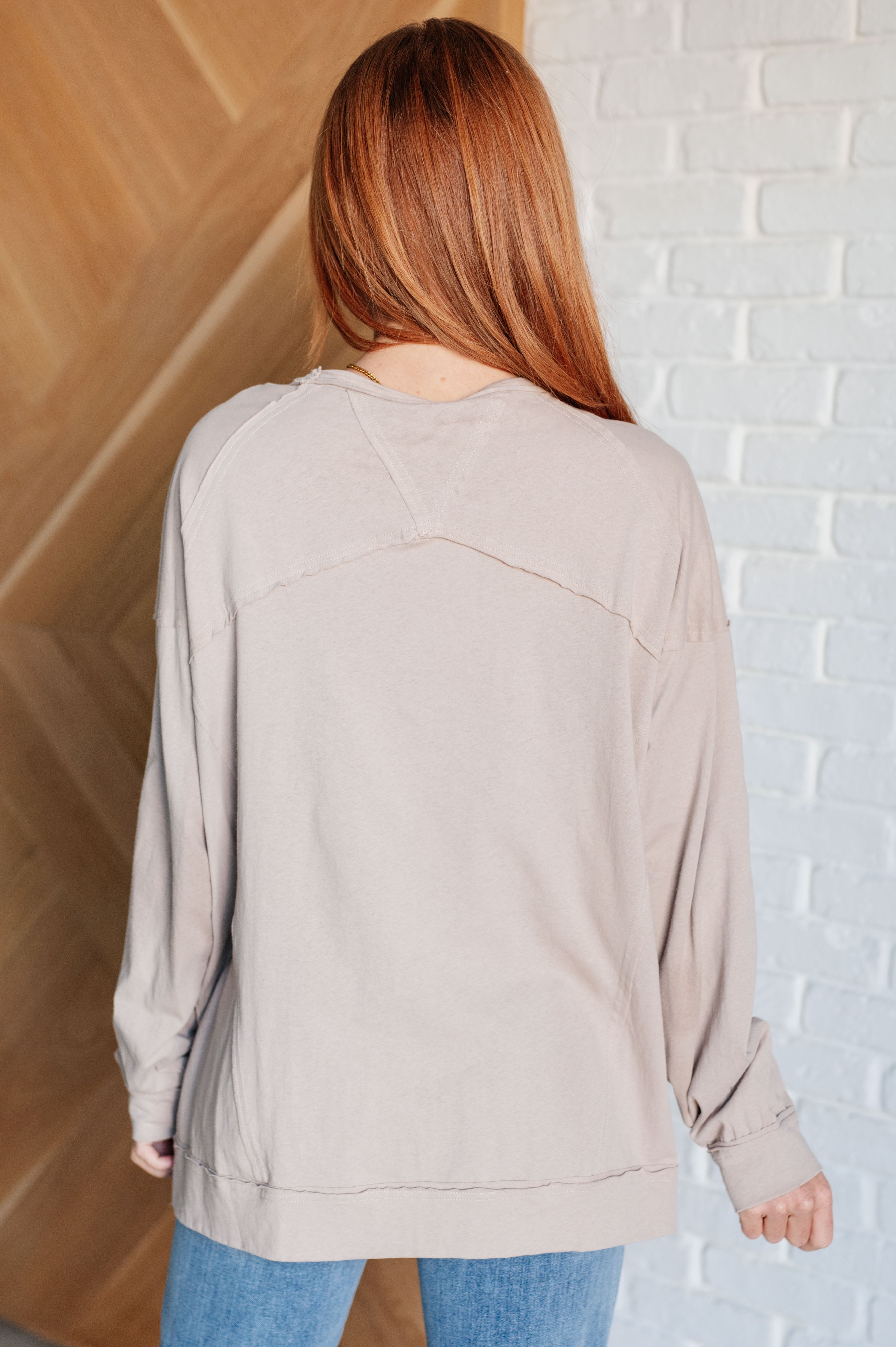 White Birch Feels Right Long Sleeve Top Shirts & Tops