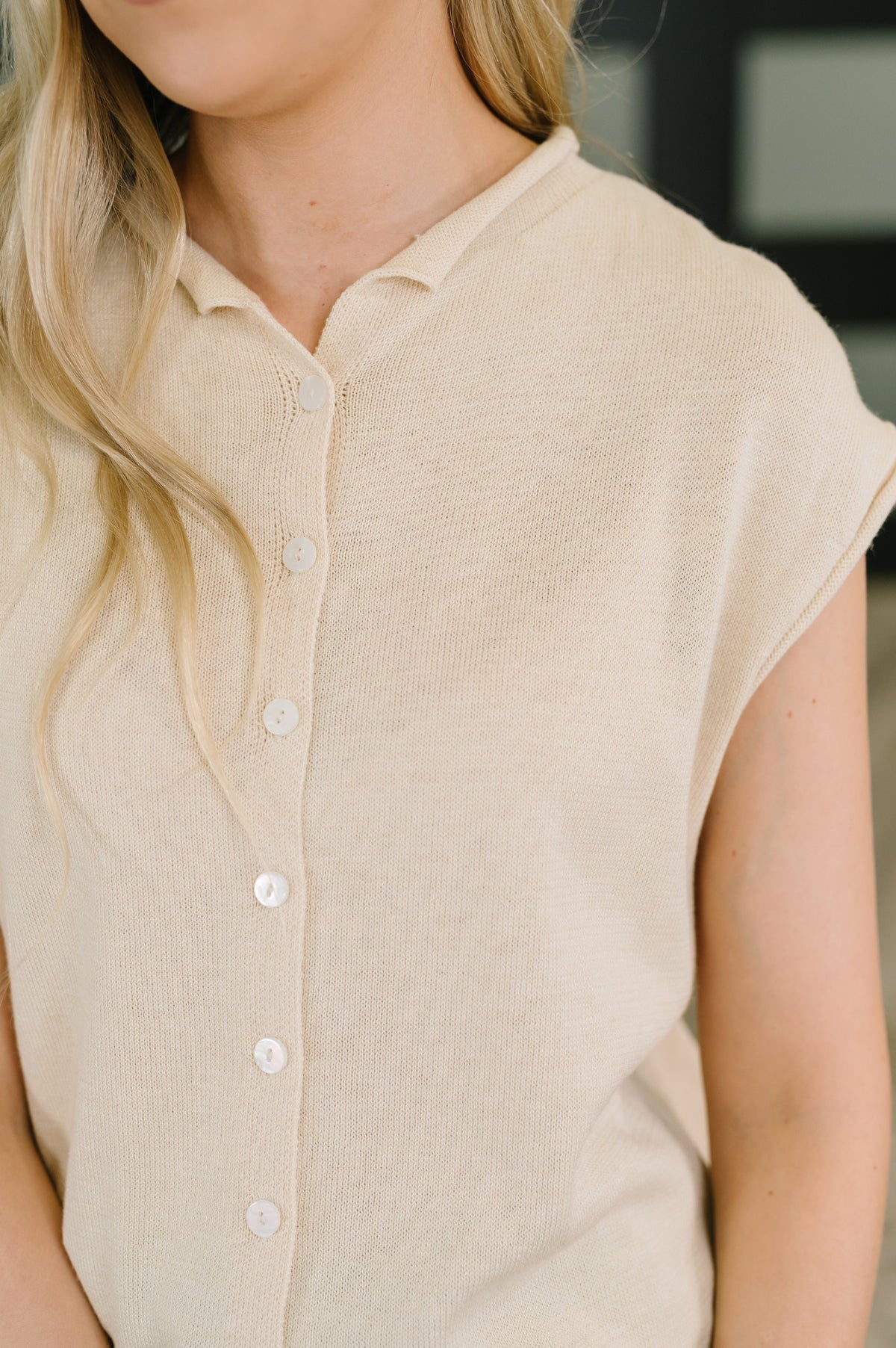Feminine Intuition Button Down Blouse Womens