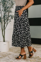 White Birch Fielding Flowers Floral Skirt Bottoms