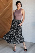 White Birch Fielding Flowers Floral Skirt Bottoms