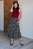 White Birch Fielding Flowers Floral Skirt Bottoms