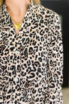 One Eleven North Fiercely Feminine Leopard Print Maxi Dress Womens