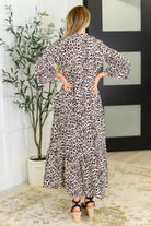 One Eleven North Fiercely Feminine Leopard Print Maxi Dress Womens
