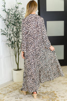 One Eleven North Fiercely Feminine Leopard Print Maxi Dress Womens