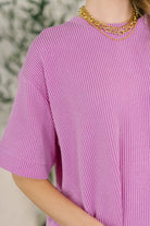 Zenana Fight the Feeling Top and Bottom Set in Spring Violet Womens