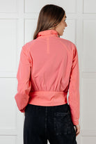 Rae Mode Fit Happens Nylon Tennis Jacket in Coral Rose Activewear