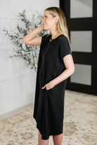 Hyfve Flatter Me Later Relaxed Dress in Black Womens