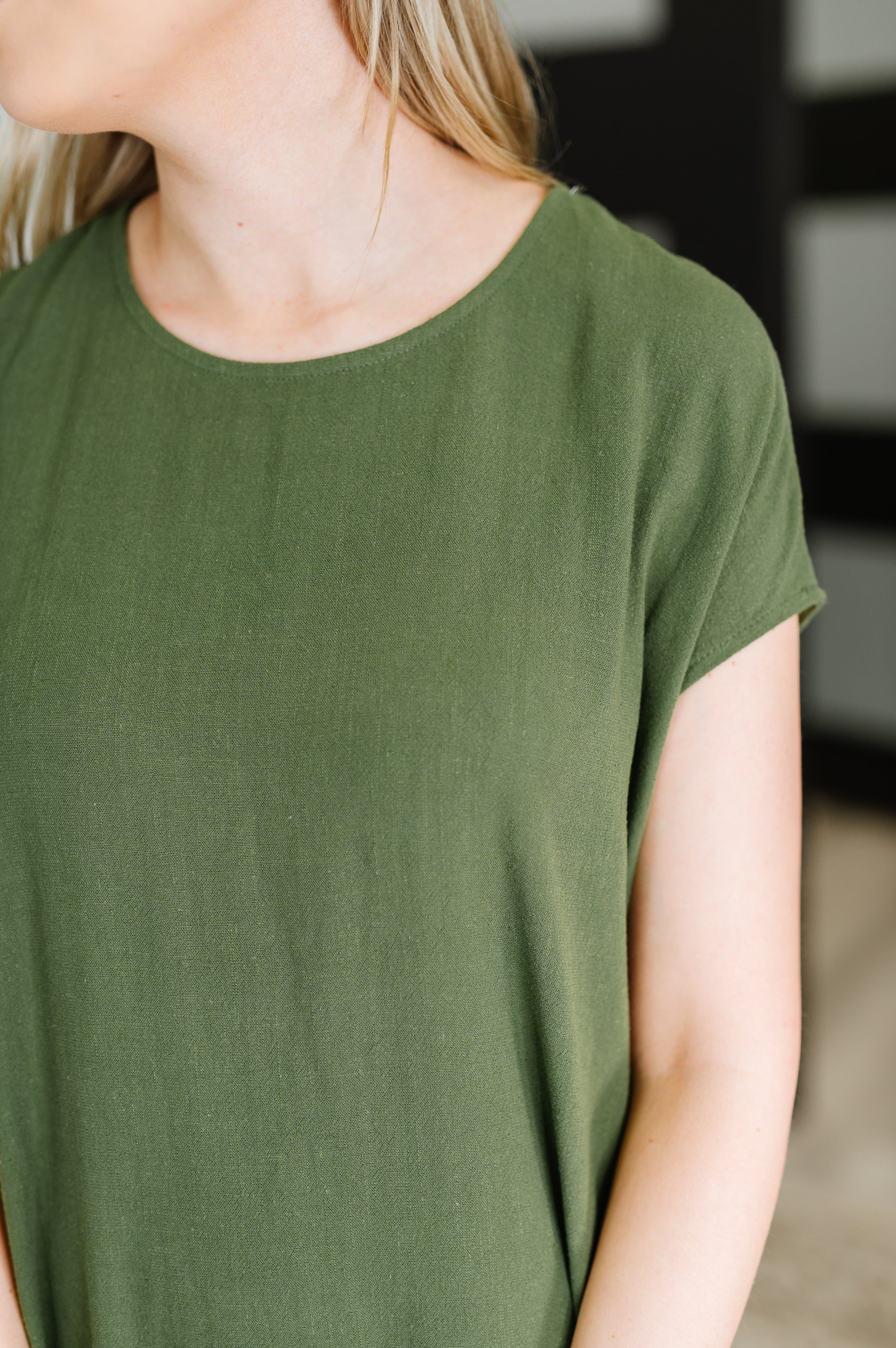 Hyfve Flatter Me Later Relaxed Dress in Moss Womens