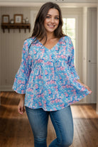 Andree by Unit Floral Daydream 3/4 Sleeve Top