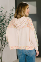 Haptics Floral Patchwork Hooded Pullover Womens