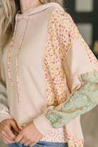 Haptics Floral Patchwork Hooded Pullover Womens