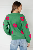 BiBi Follow Your Heart Jade & Fuchsia Drop Shoulder Sweater Tops