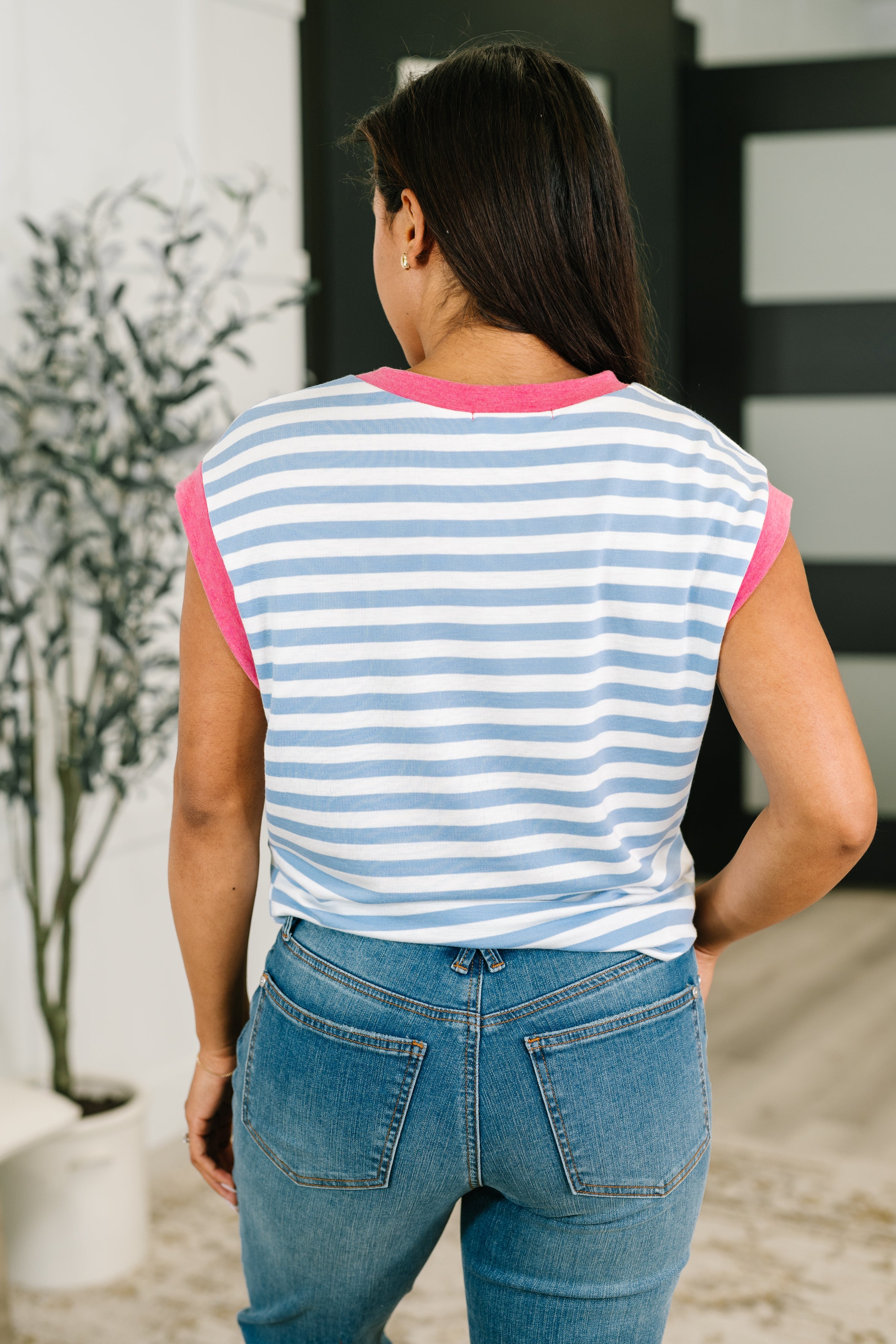 Haptics Following Through Color Block Muscle Tee Womens