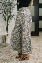Follow the Flow Wide Leg Leopard Print Bottoms Womens