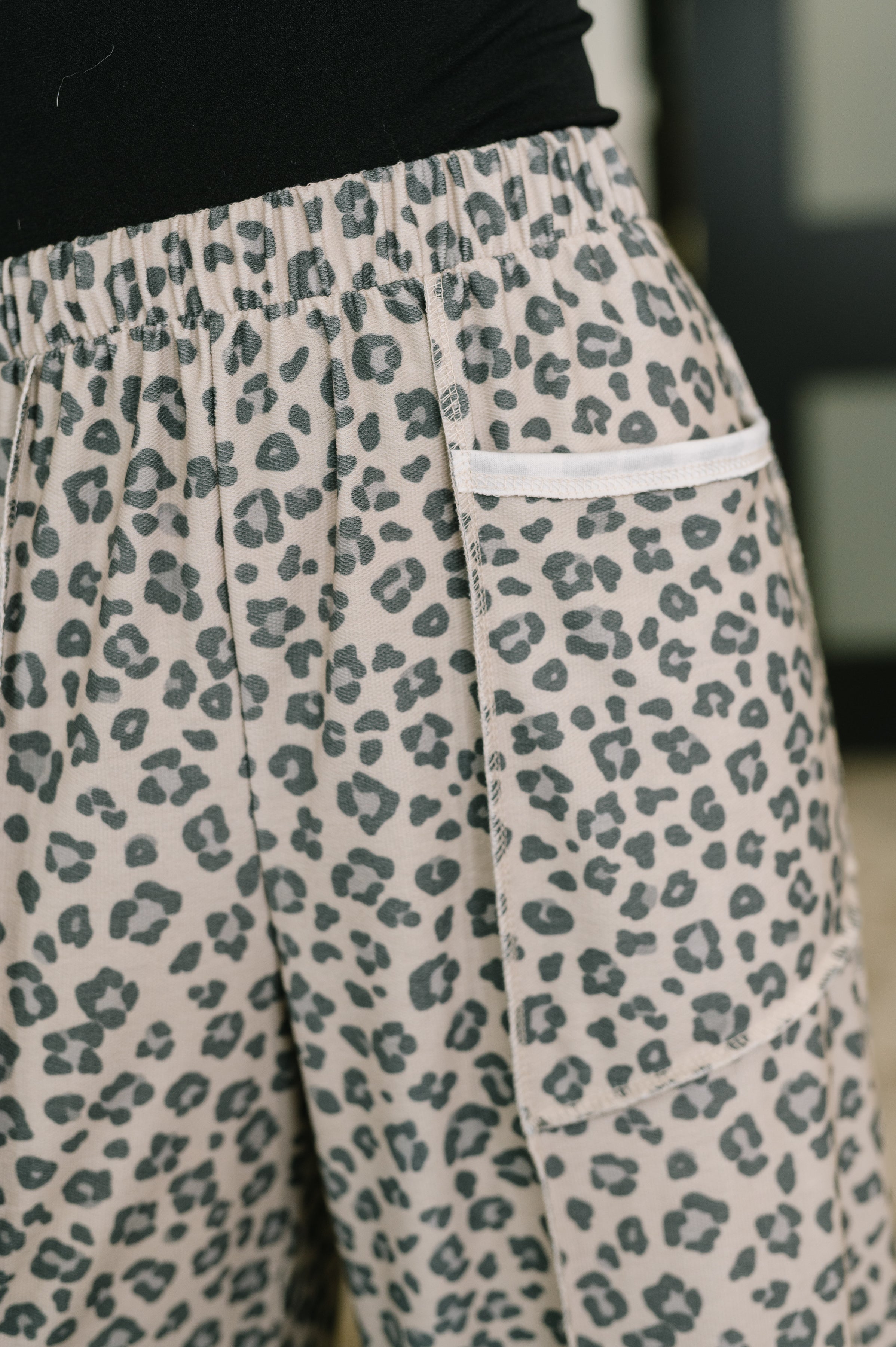 Follow the Flow Wide Leg Leopard Print Bottoms Womens