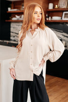 Jodifl For You I Do Button Up Blouse Tops